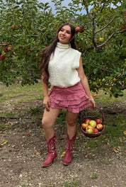 Apple Pie Gingham Mini Skirt