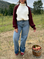 Crimson Knit Bolero