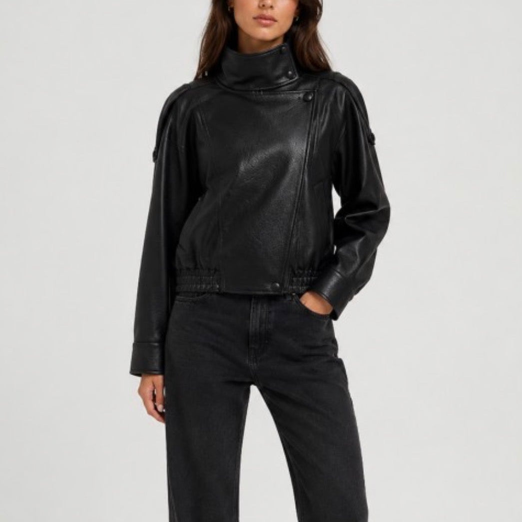 Larsen Leather Jacket (Black)