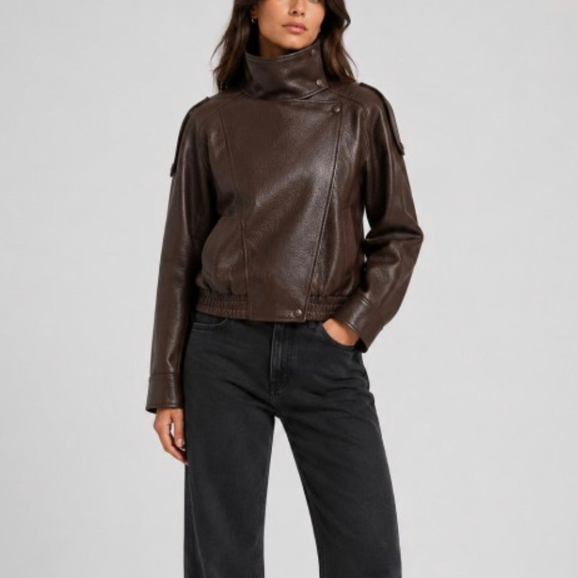 Larsen Leather Jacket (Coffee)