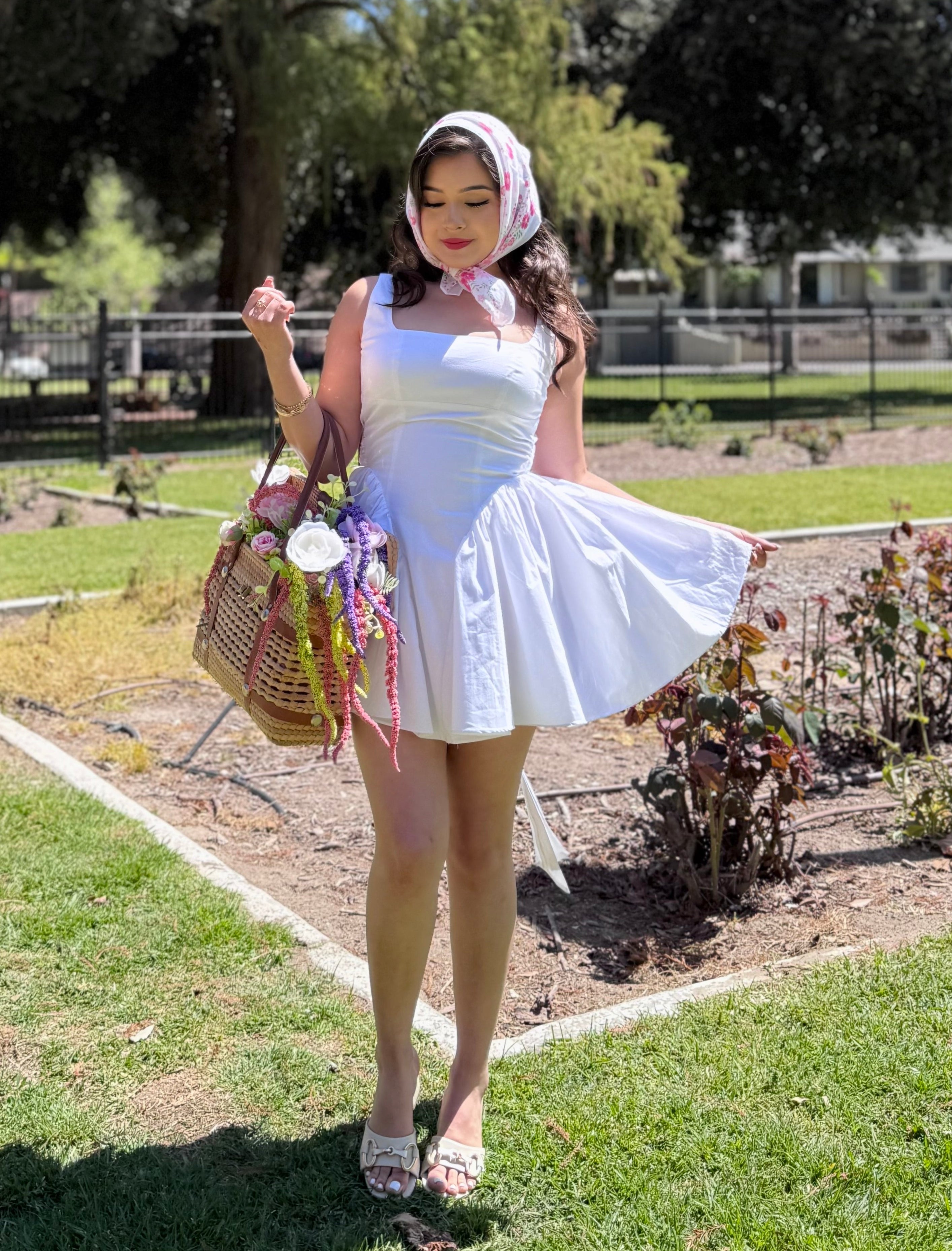 Ilusion Mini Dress (White)