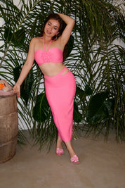 Rose Petal Bandage Skirt Set