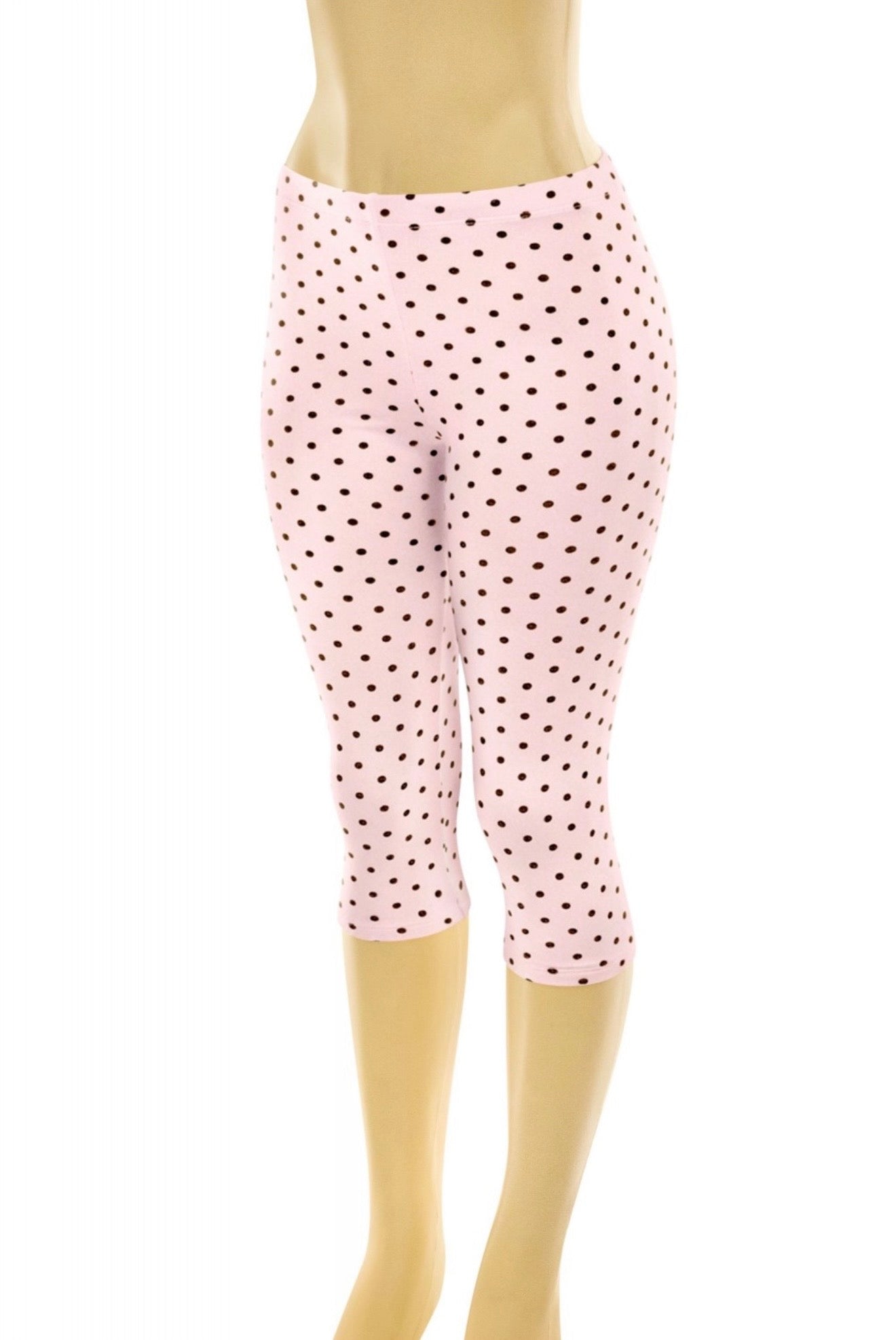 Valerie Polka Dot Capri Pants (Pink)