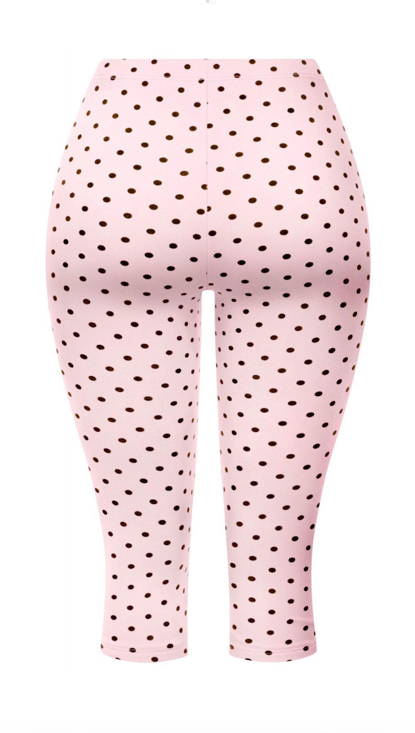Valerie Polka Dot Capri Pants (Pink)