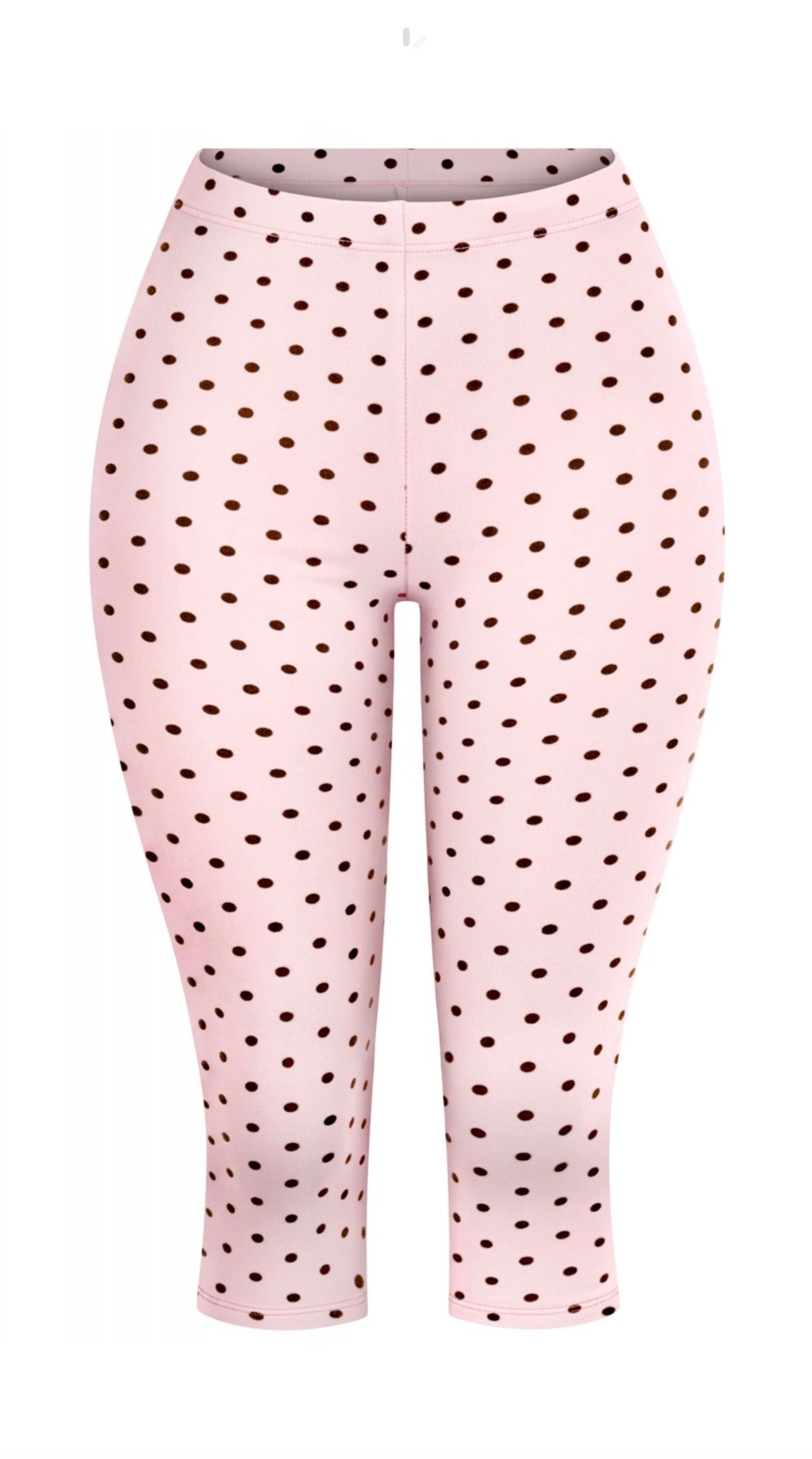 Valerie Polka Dot Capri Pants (Pink)