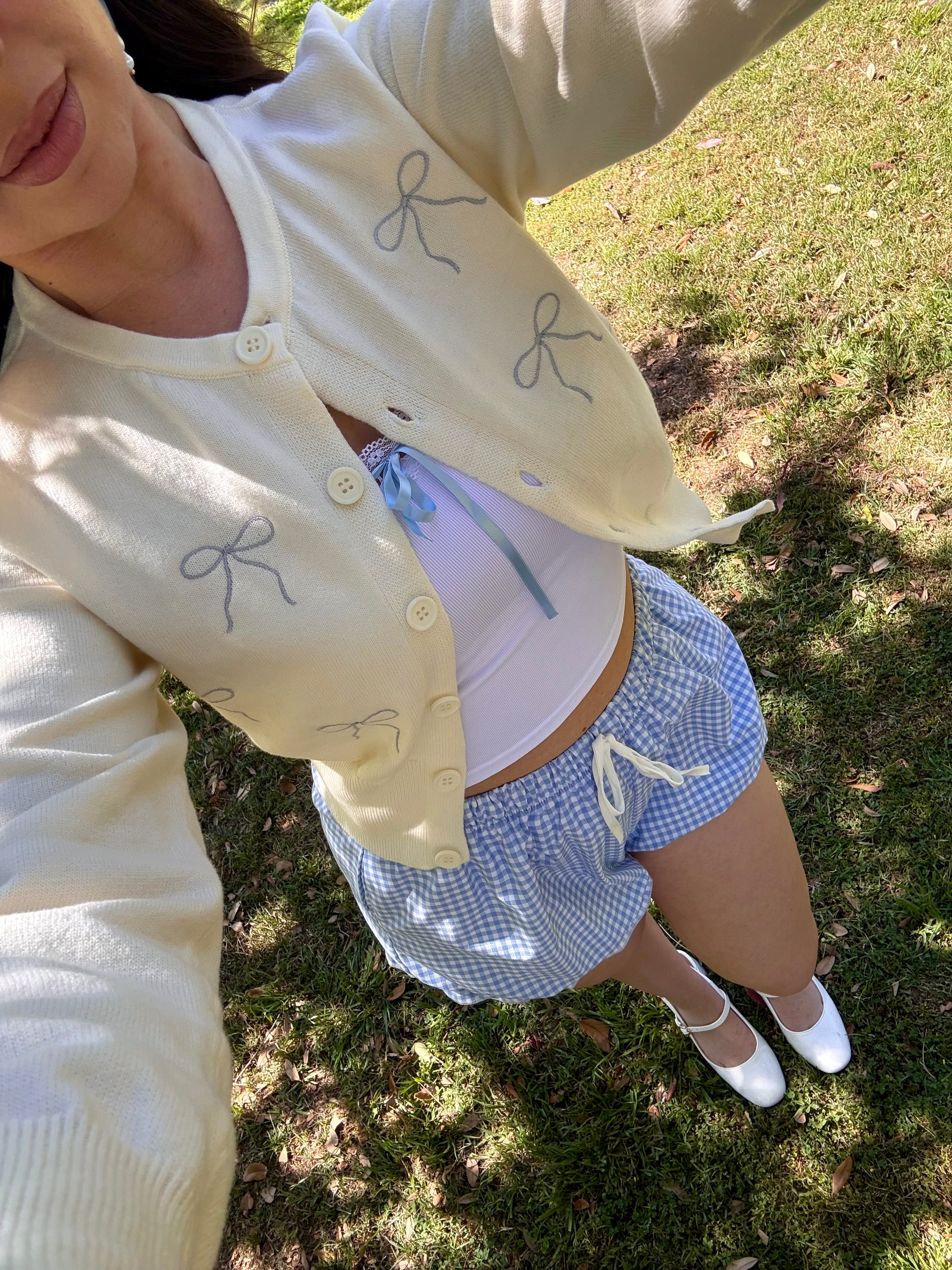 Dainty Bow Knit Cardigan