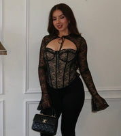 Amorette Bell Sleeve Corset Top