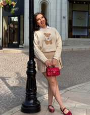 Polo Teddy Sweater (Cream)