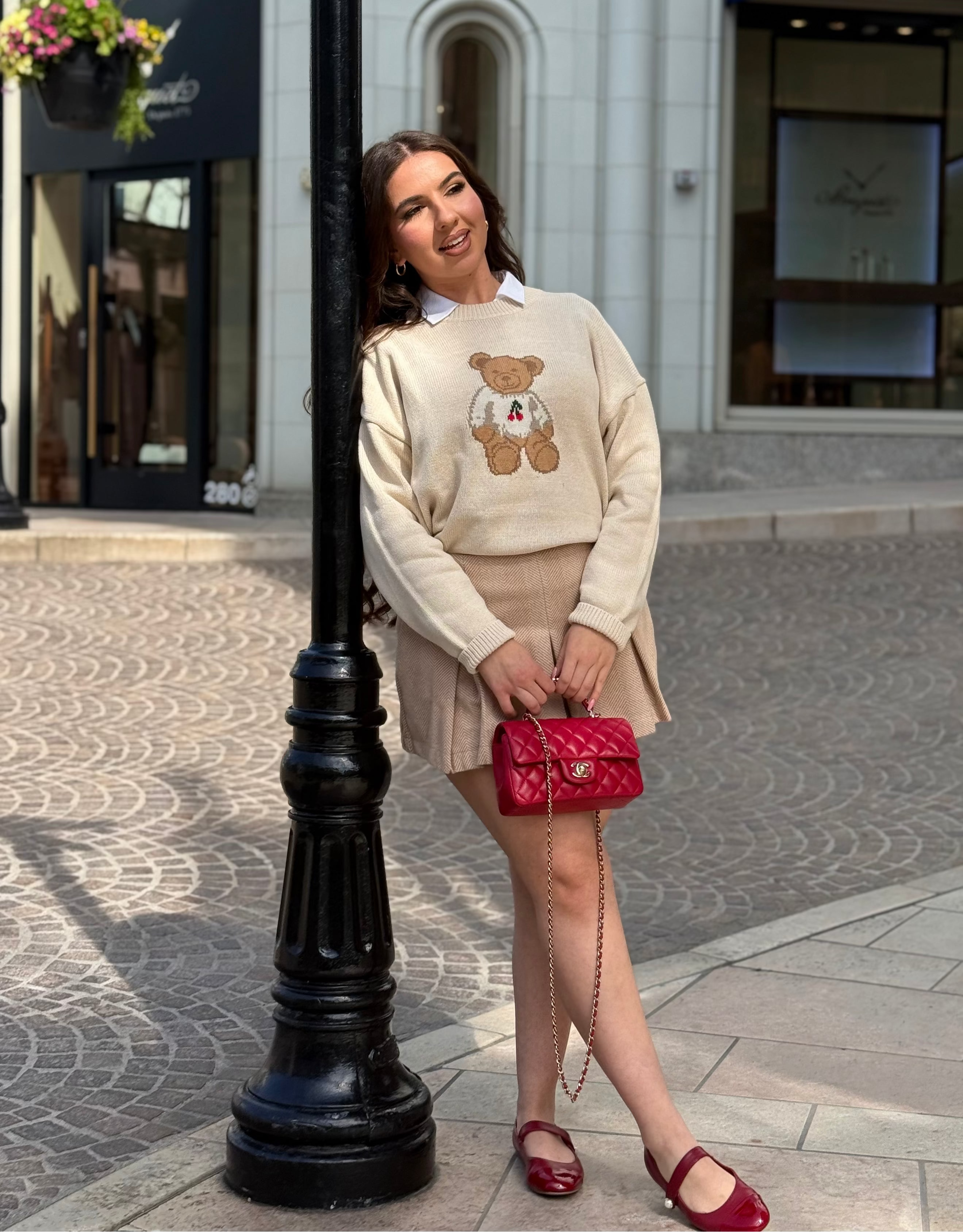 Polo Teddy Sweater (Cream)