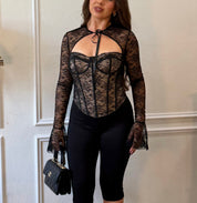 Amorette Bell Sleeve Corset Top