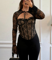 Amorette Bell Sleeve Corset Top