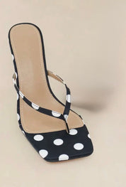 Soho Polka Dot Mule Heels