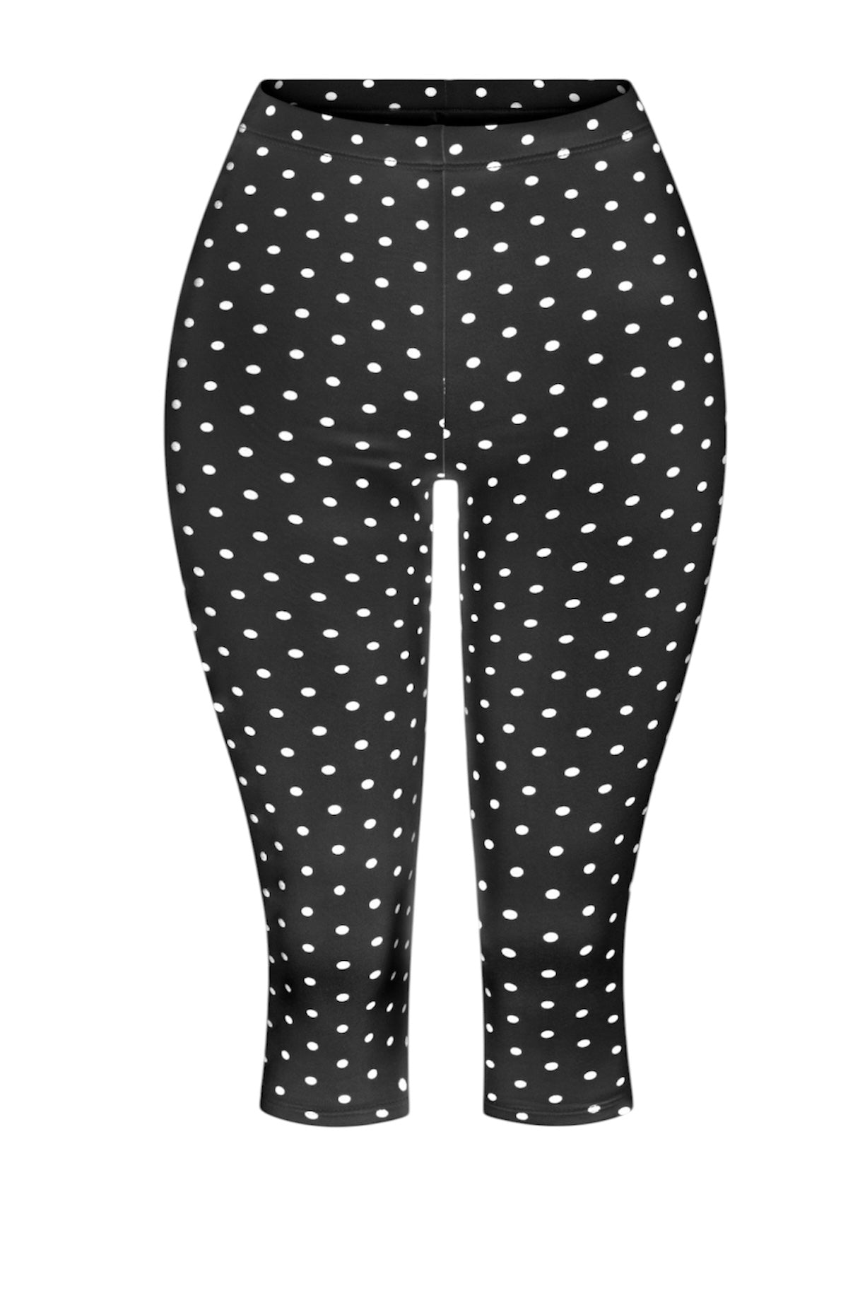 Valerie Polka Dot Capri Pants (Black)