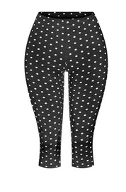 Valerie Polka Dot Capri Pants (Black)