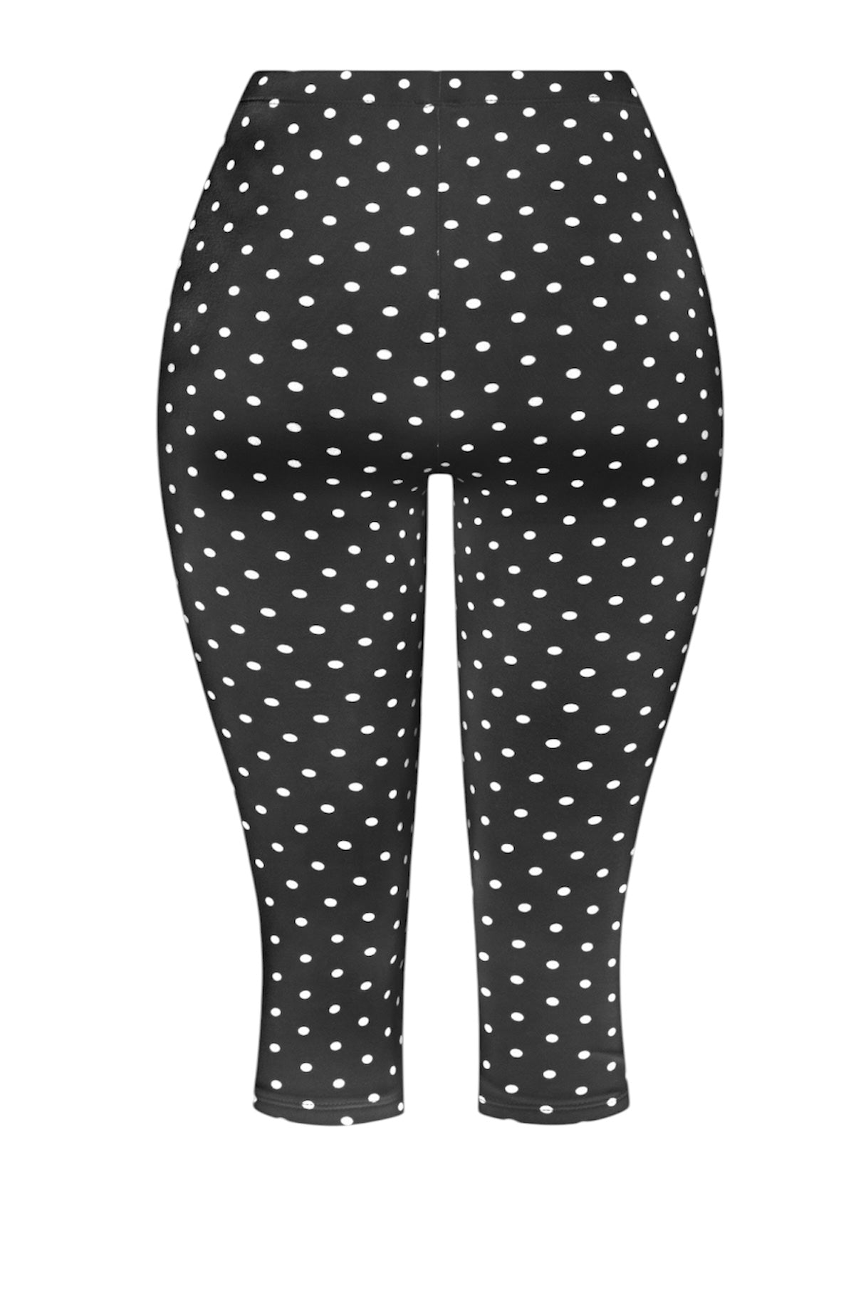 Valerie Polka Dot Capri Pants (Black)