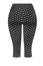 Valerie Polka Dot Capri Pants (Black)