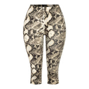 Valerie Animal Print Capri Pants (Snake) - PREORDER: ships out after 9/25