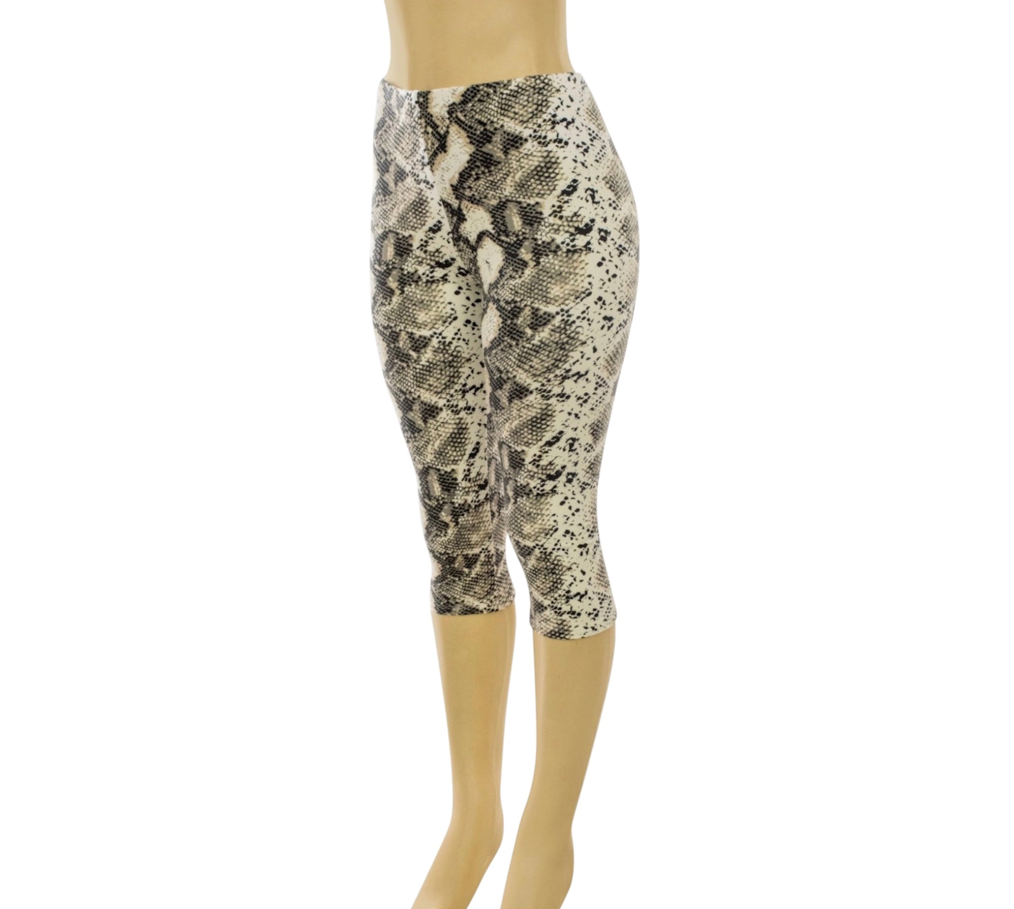 Valerie Animal Print Capri Pants (Snake) - PREORDER: ships out after 9/25
