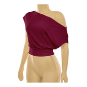 Cranberry Off The Shoulder Slouch Top