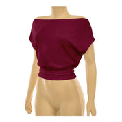 Cranberry Off The Shoulder Slouch Top