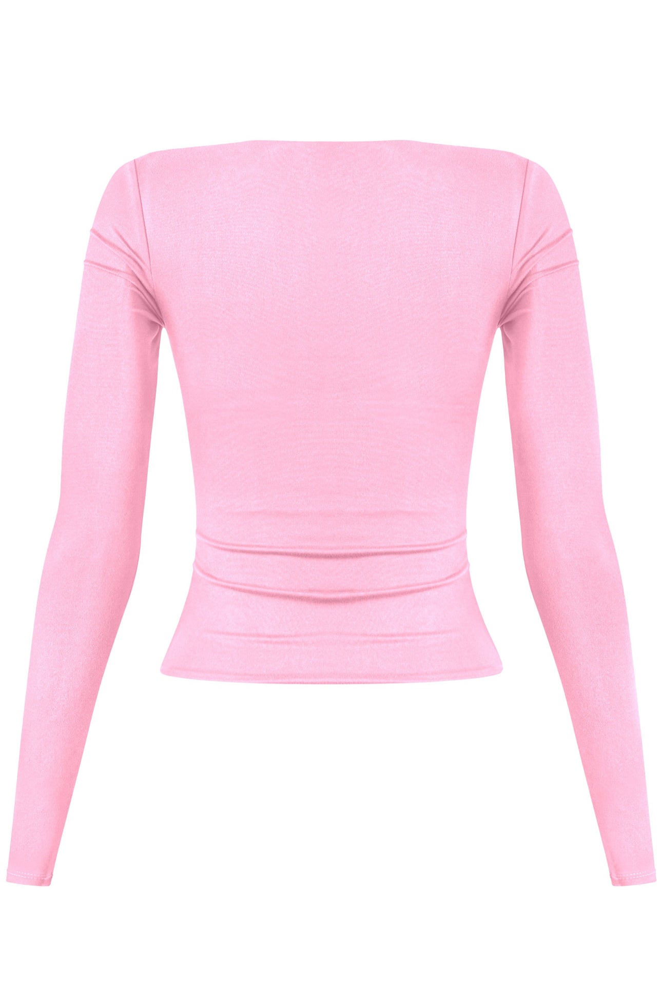 Valerie Long Sleeve Scoop Neck Top (Light Pink)