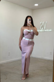 Anastasia Skirt Set (Blush)