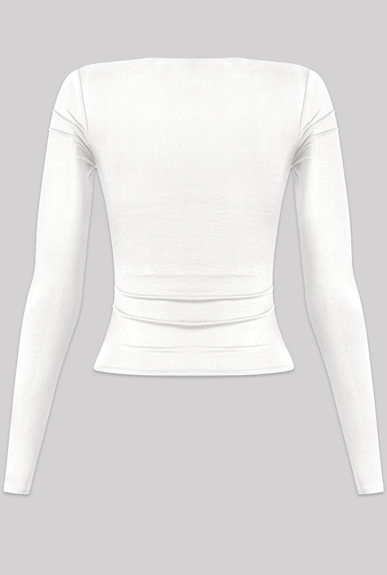 Valerie Long Sleeve Scoop Neck Top (Off White)