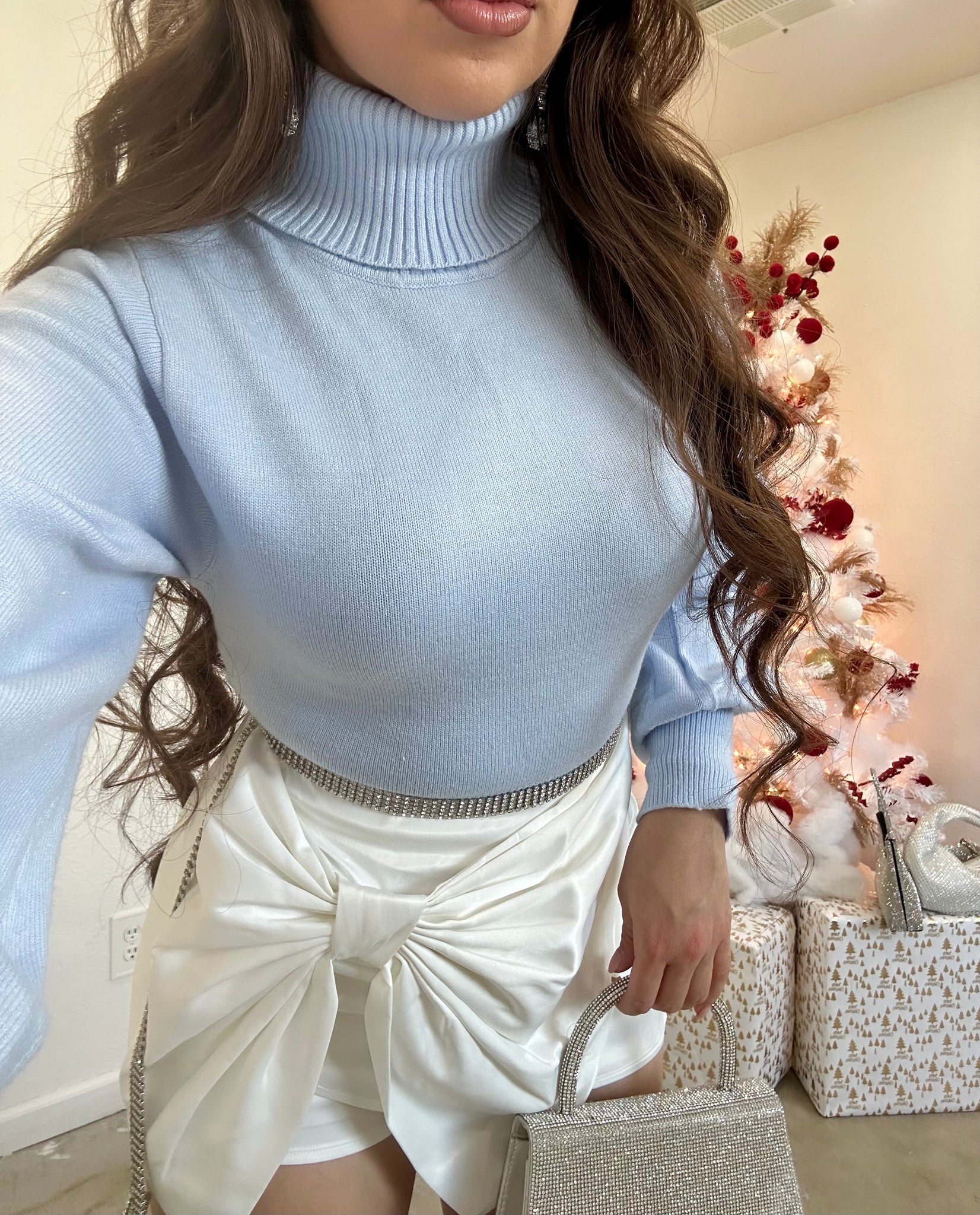 Elsa Turtleneck Cropped Sweater