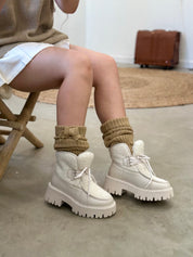 Baby It’s Cold Outside Sherpa Booties (White)