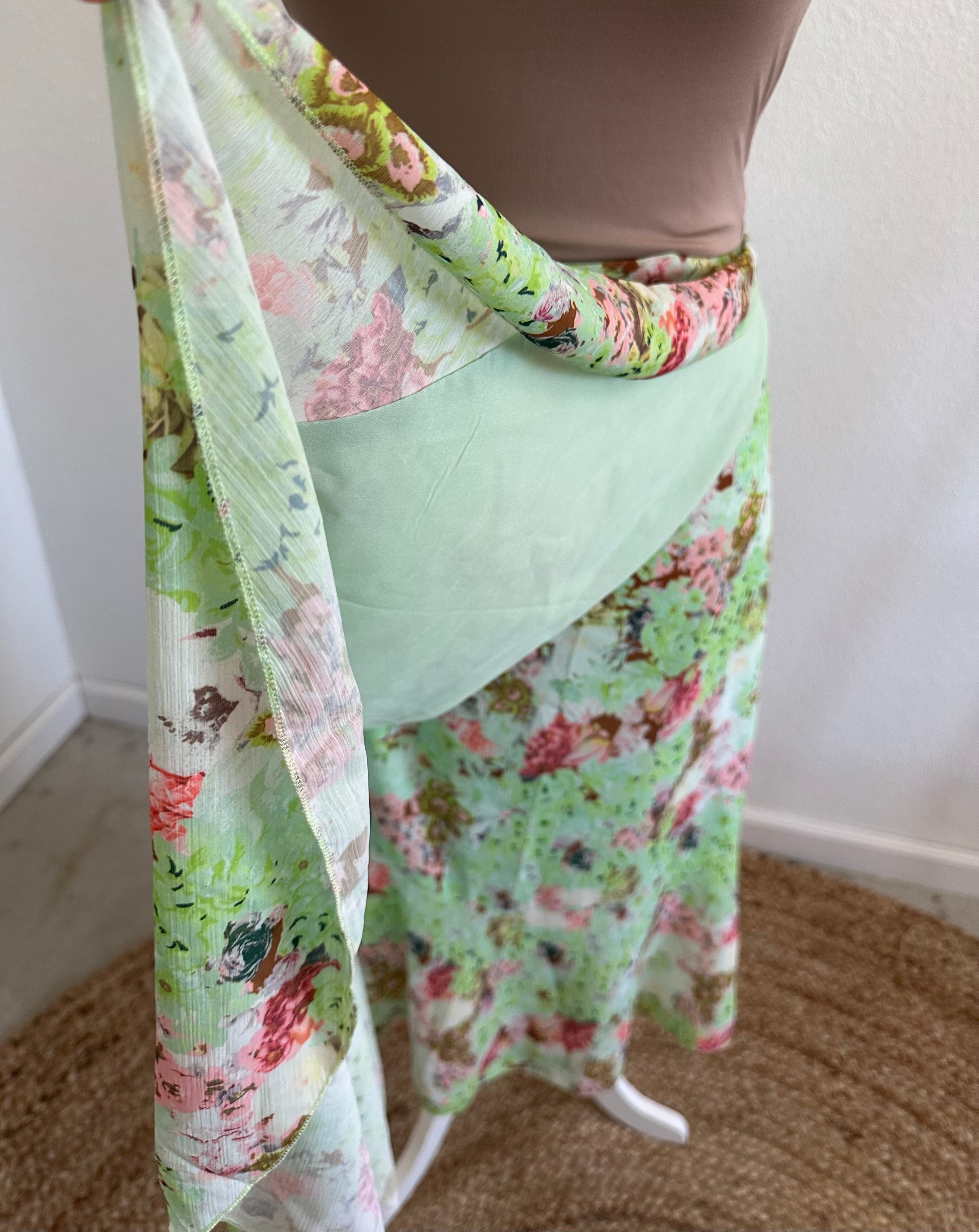 Jaci Floral Maxi Skirt (Green)