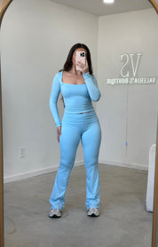 Valerie Flare Pants (Baby Blue)