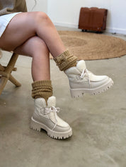 Baby It’s Cold Outside Sherpa Booties (White)