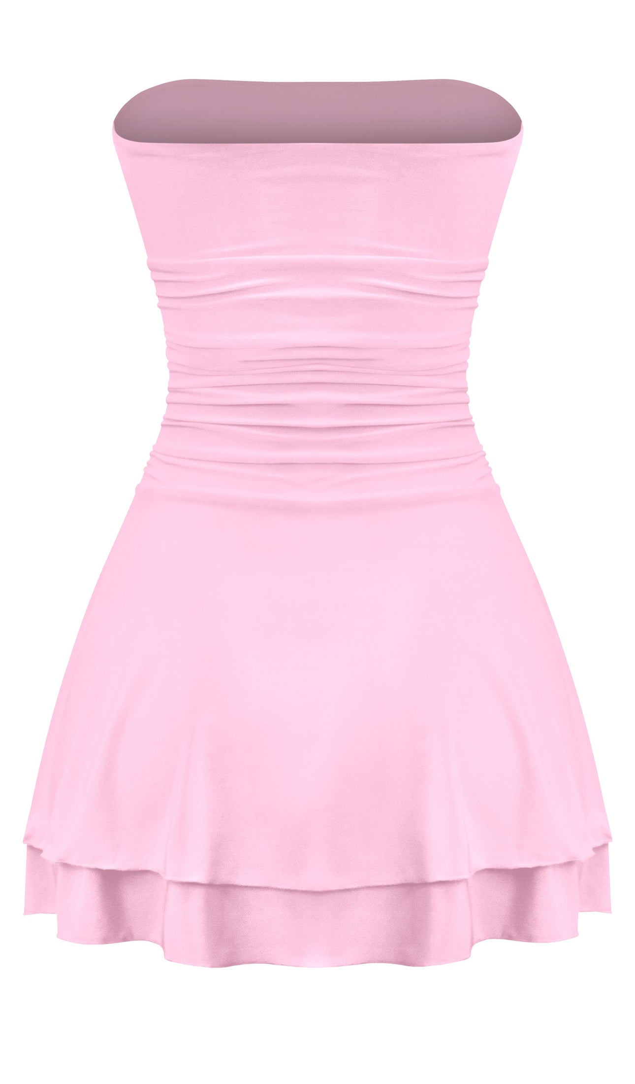 Naylea Ruffled Mini Dress (Light Pink)