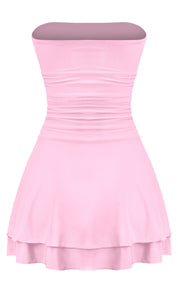 Naylea Ruffled Mini Dress (Light Pink)