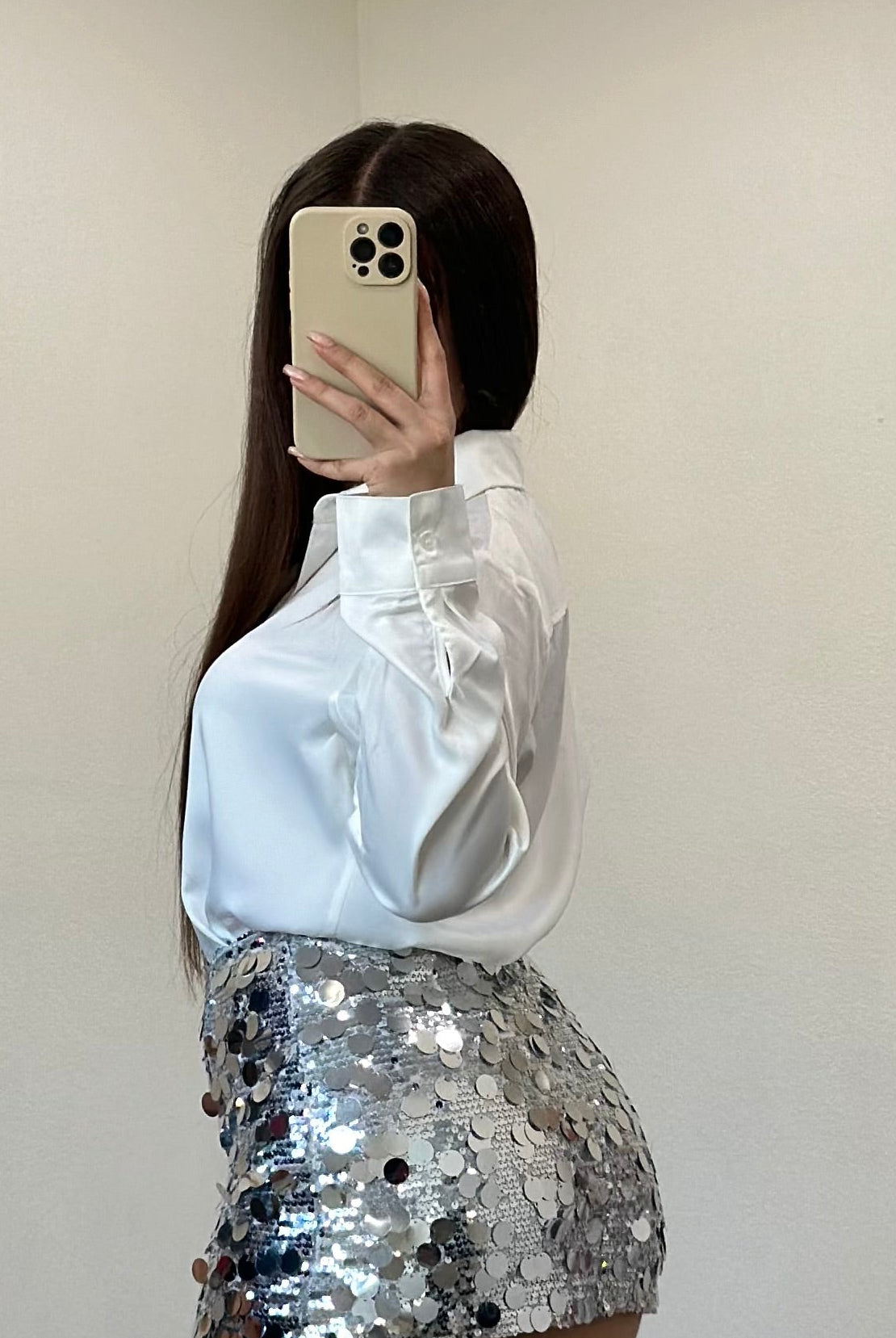 Miriam Satin Blouse (White)