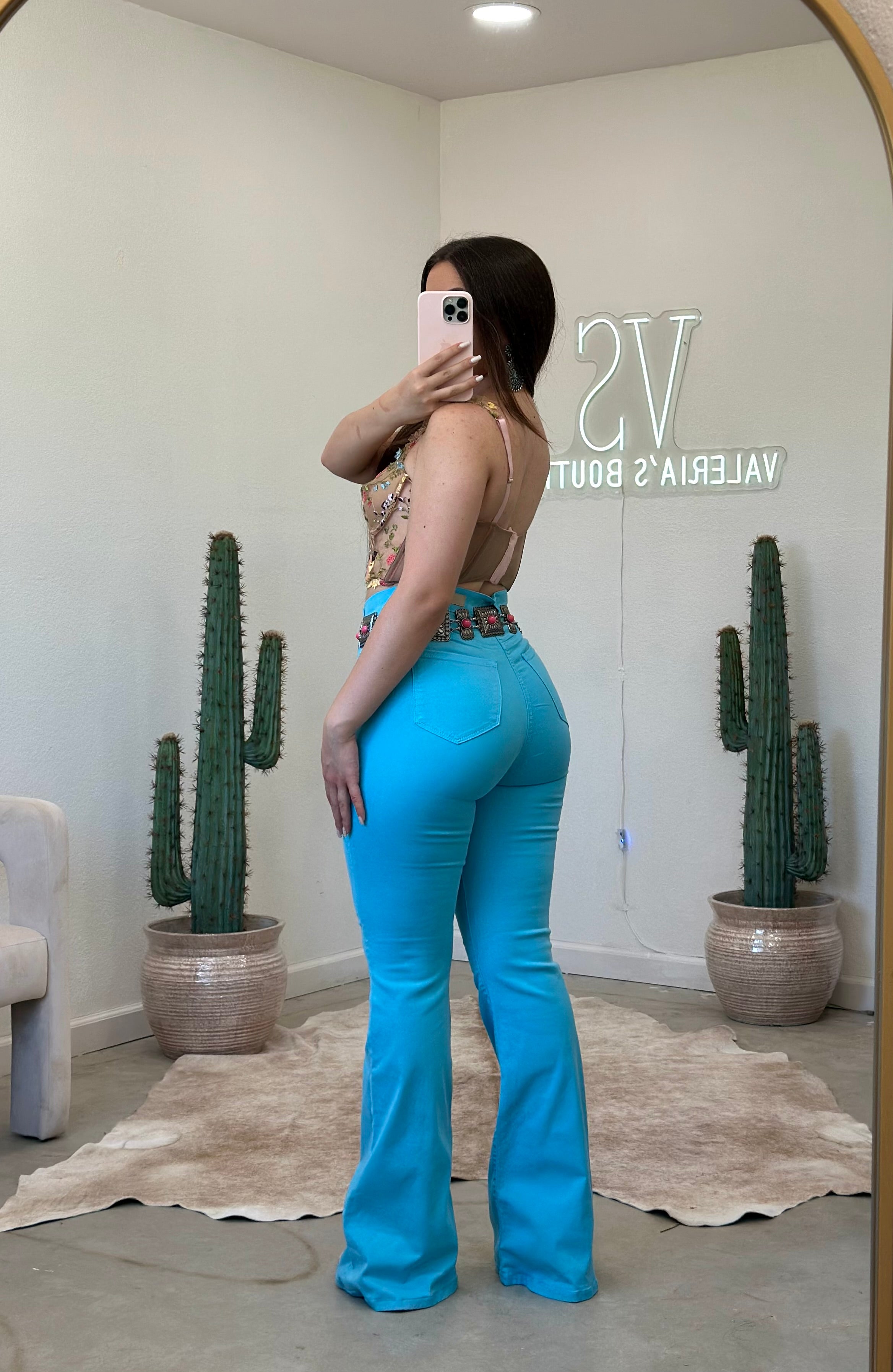 Azul Mi Rey High Rise Flare Jeans