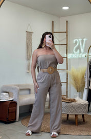 Sayulita Jumpsuit (Light Brown)