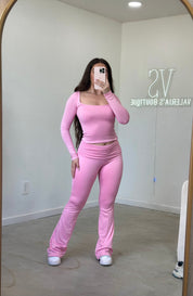 Valerie Flare Pants (Light Pink)