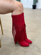 Kelly Embellished Fringe Boots