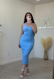 Zama Midi Dress (Blue)