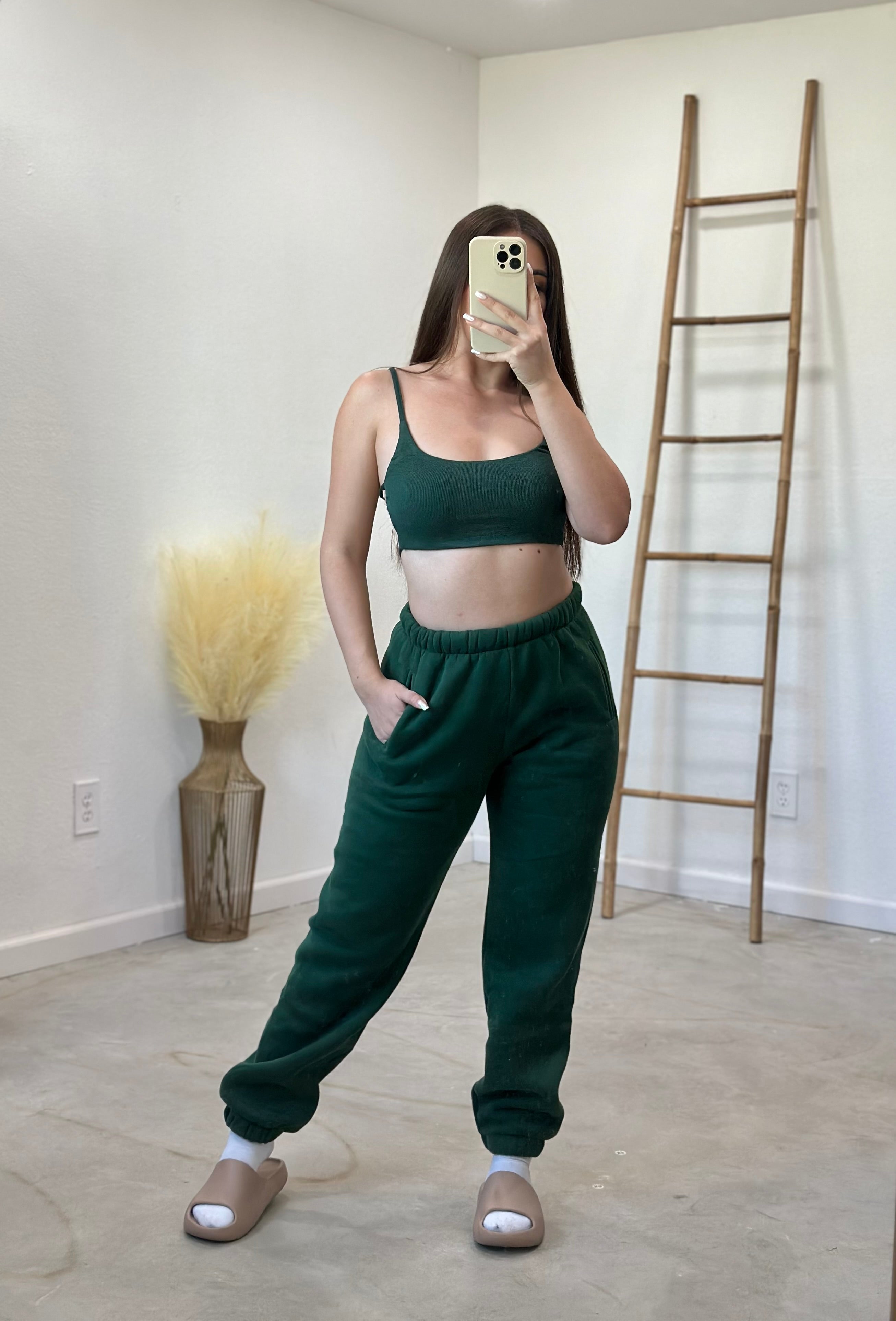 Kim Pant Set (Hunter Green)