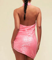 Lillian Sequin Mini Dress (Pink)