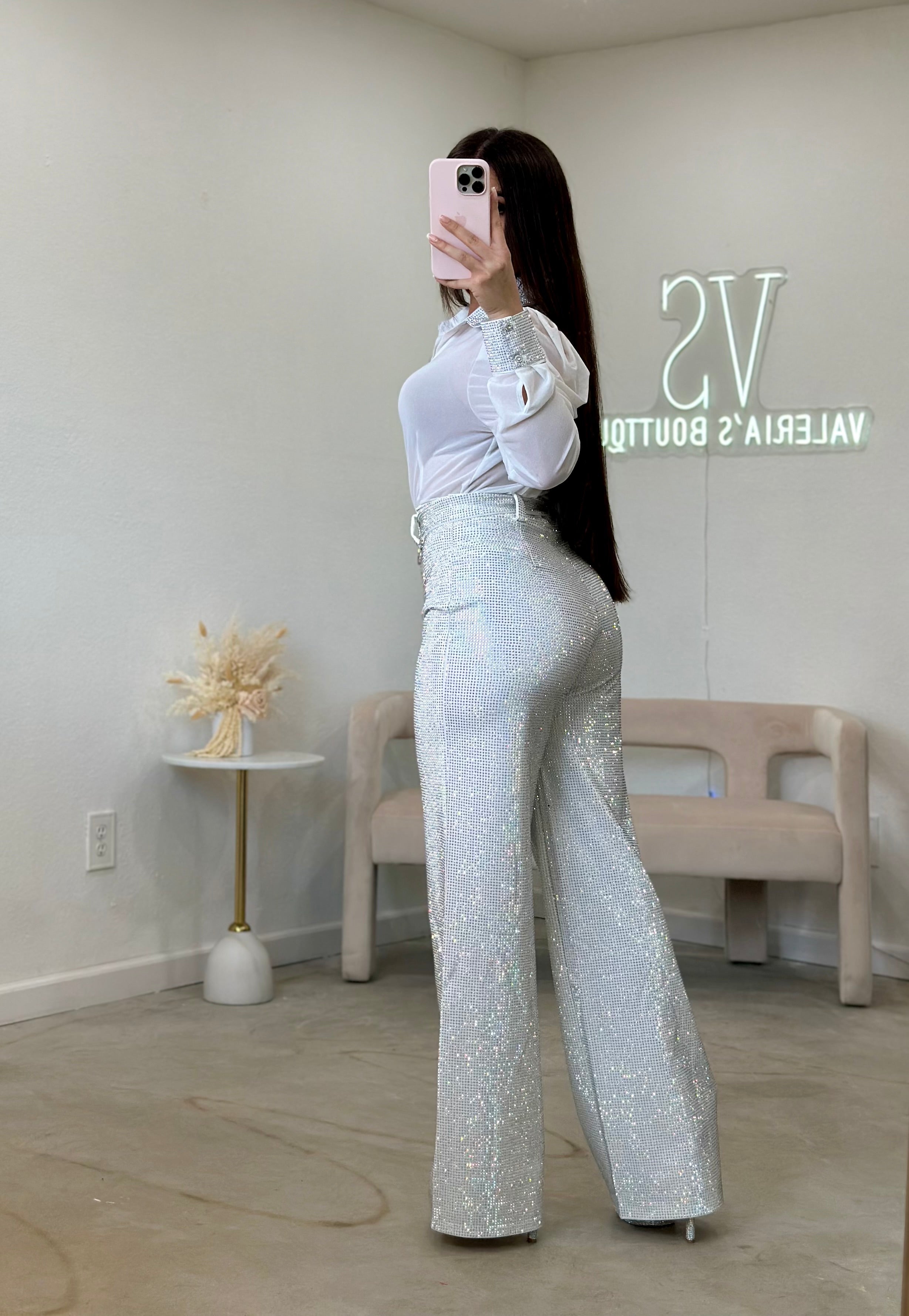 Kristen Leather Flare Pants (Pink) – Valeria'S Boutique
