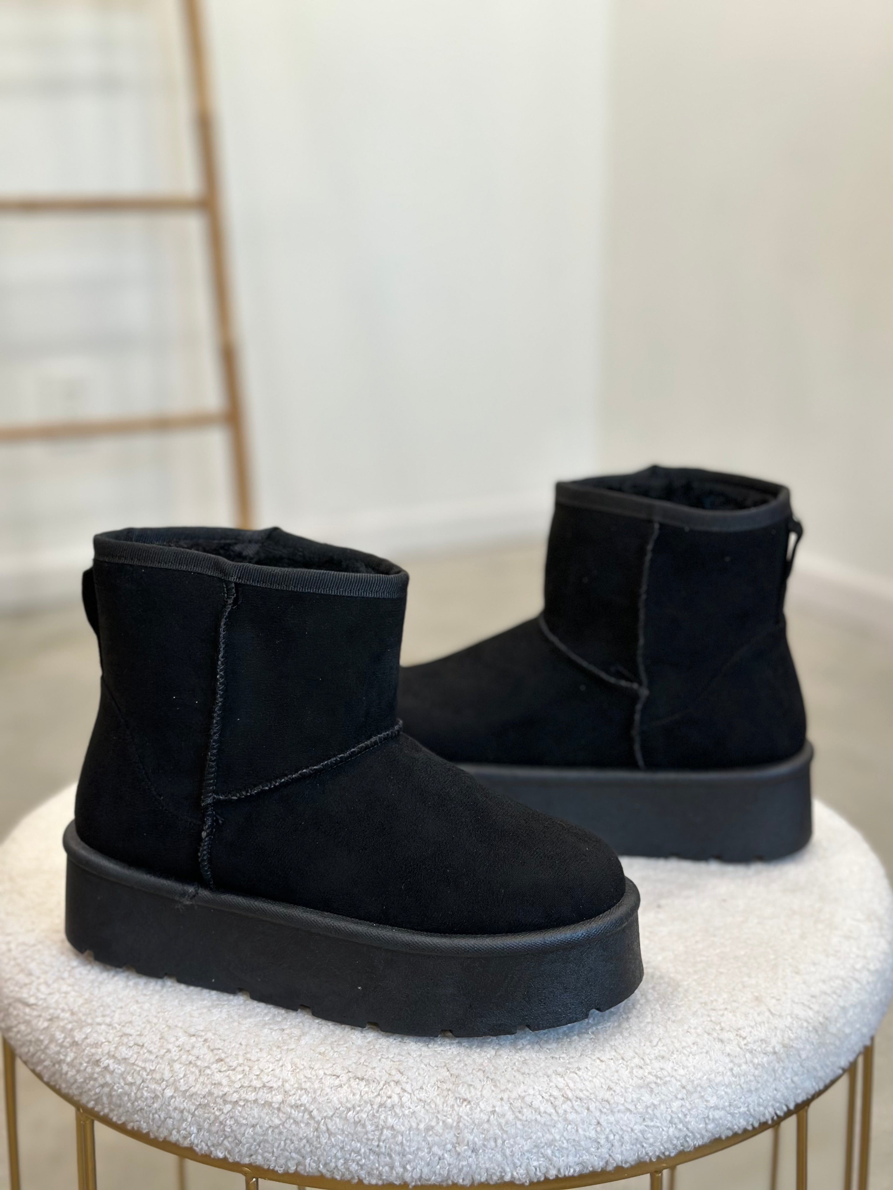 Frosty Suede Platform Booties