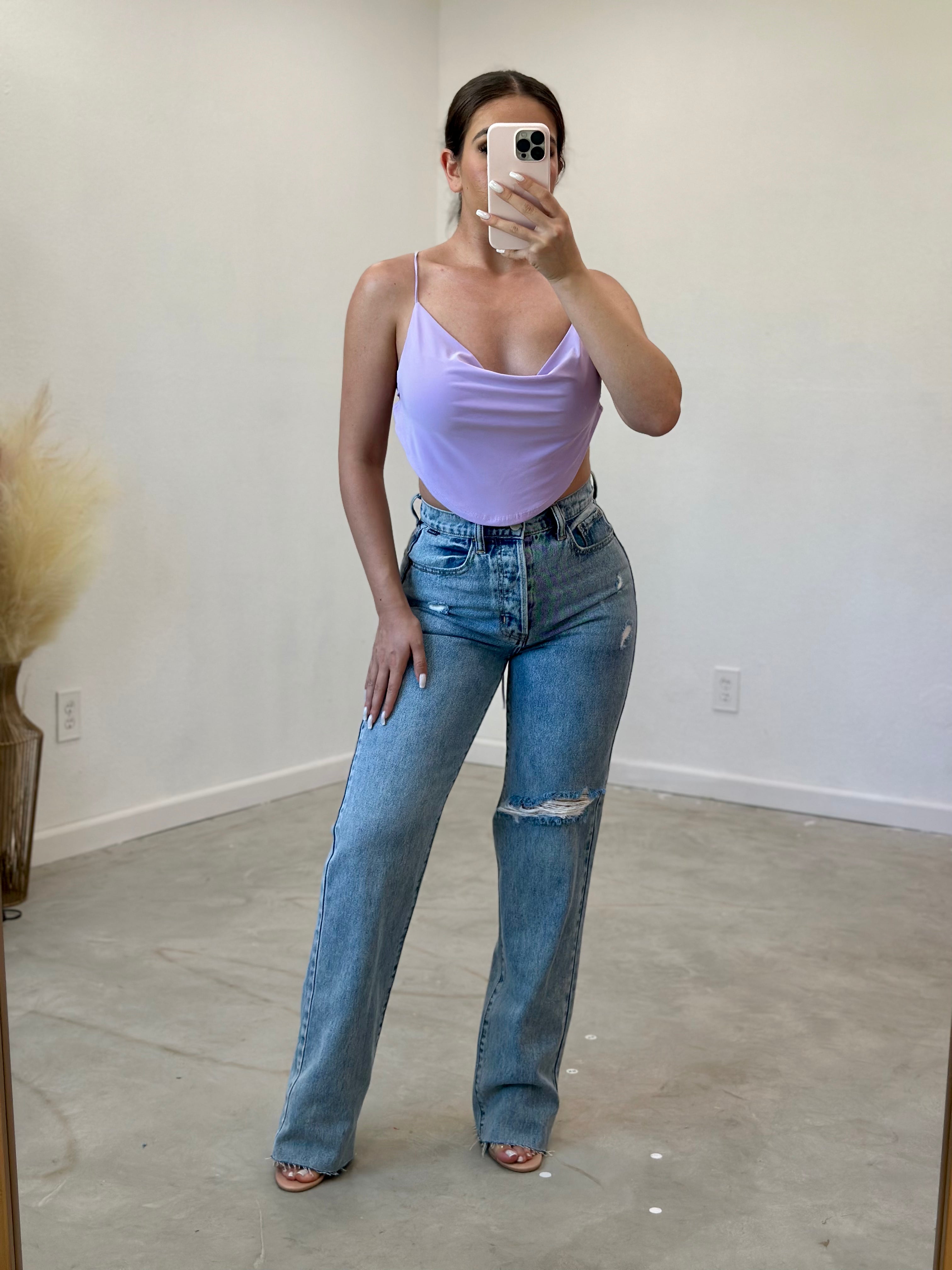 Angie Crop Top (Lavender)