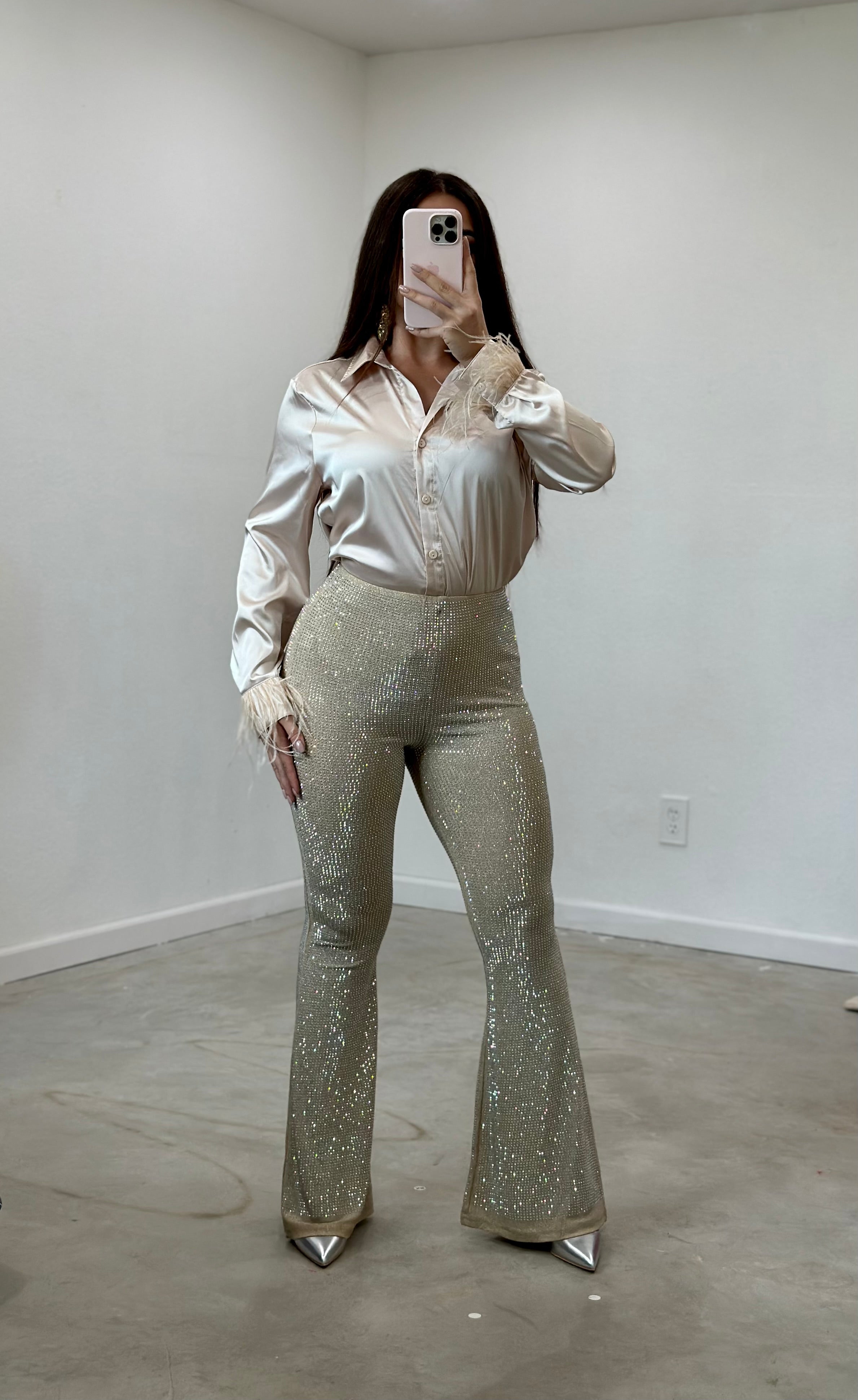 Celine Sparkly Pants (Champagne)