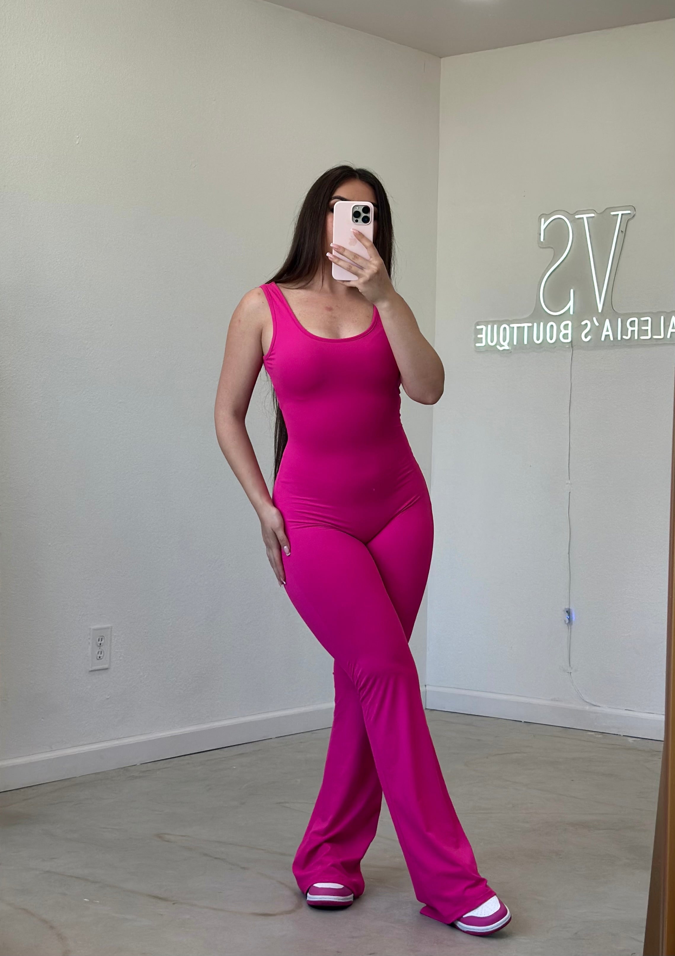 Elvira Jumpsuit (Fuchsia)