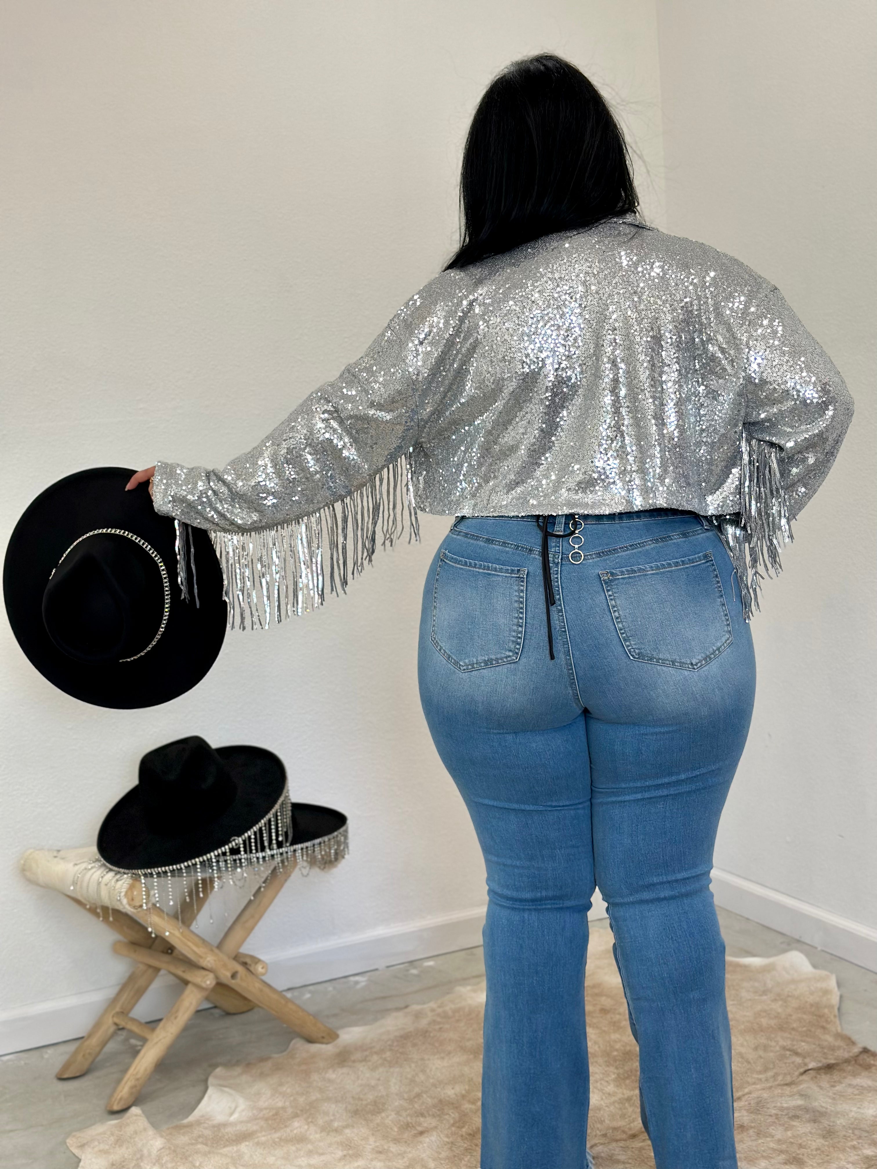 Disco Dolly Sequin Fringe Jacket