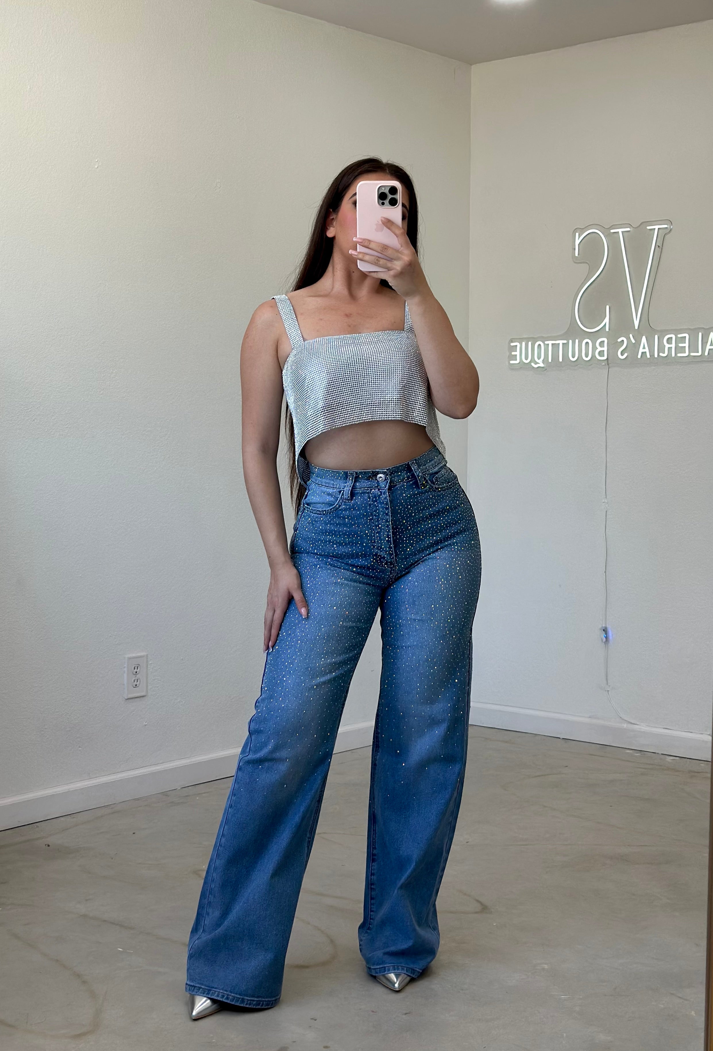 Madonna High Rise Wide Leg Jeans