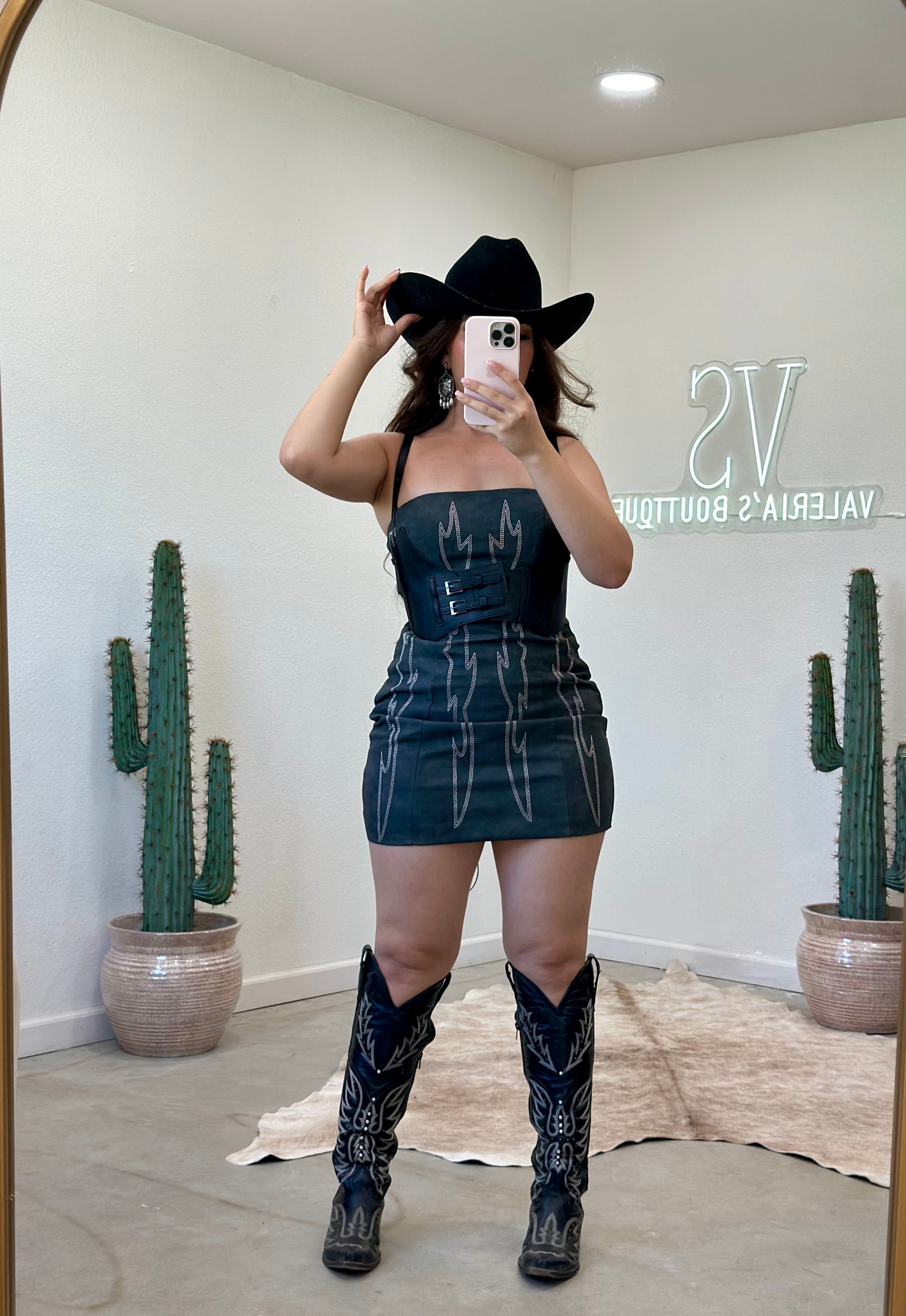 Buckee Embroidered Mini Dress (Black) Valeria'S Boutique Buckee Embroidered Mini Dress (Black) Valeria'S Boutique